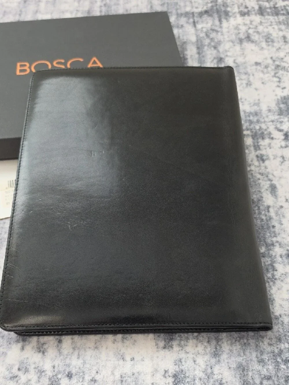 Vintage Bosca Black Leather Portfolio